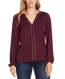 Vince Camuto Studded Blouson-Sleeve Top   Reviews - Tops - Women - Macy s at Macys